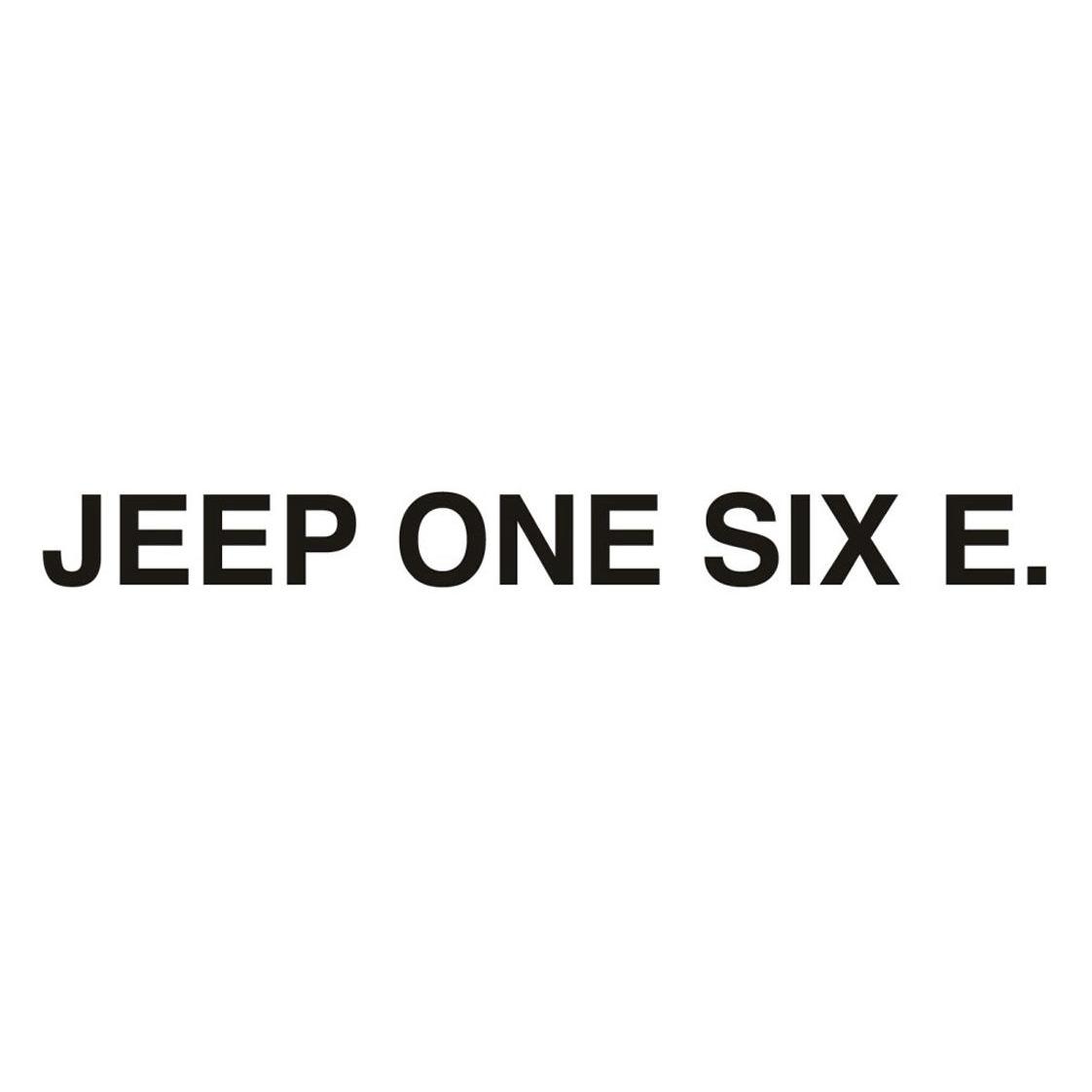 jeep one  em>six /em>  em>e /em>