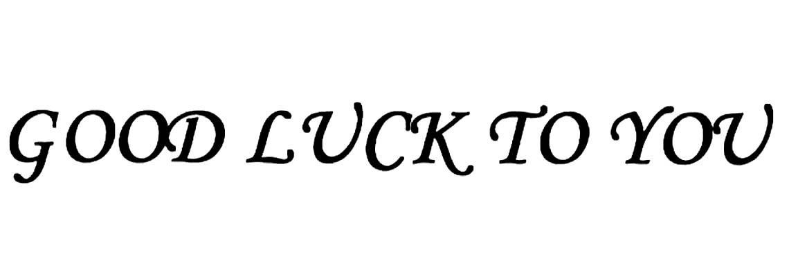 good luck to em>you/em>