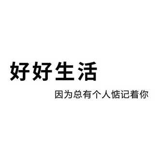 好好生活因为总有个人惦记着你_企业商标大全_商标信息查询_爱企查