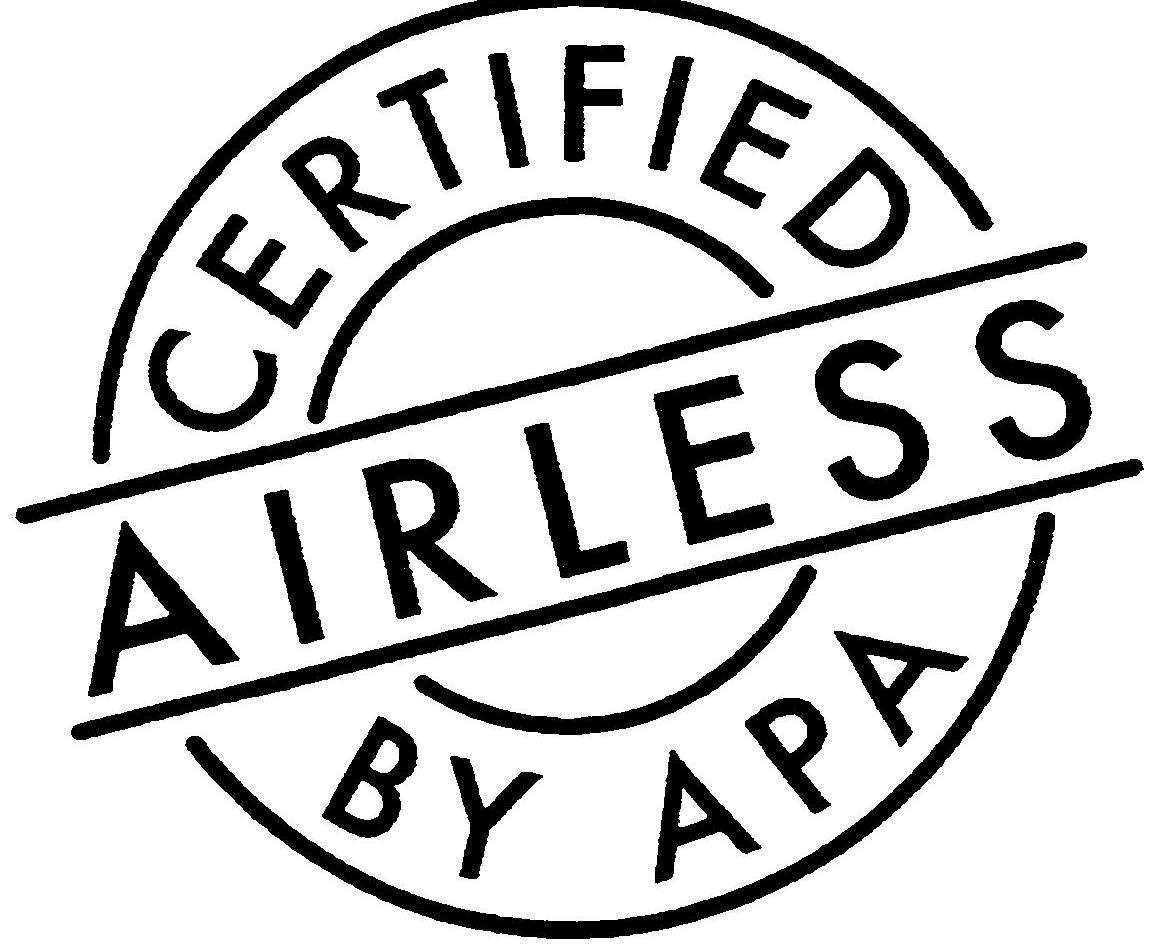  em>certified /em>  em>airless /em> by  em>apa /em>