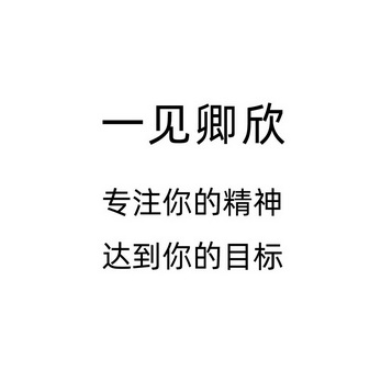 一见卿欣专注你的精神达到你的目标