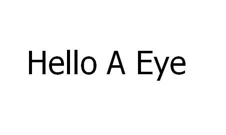  em>hello /em> a  em>eye /em>