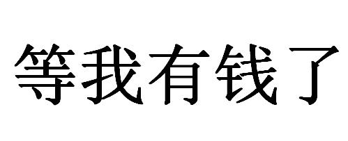 等我有钱了商标注册申请申请/注册号 40618262申请日期 2019