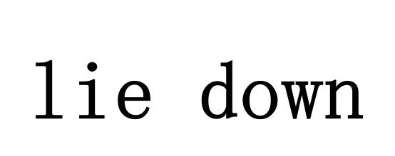  em>lie /em>  em>down /em>
