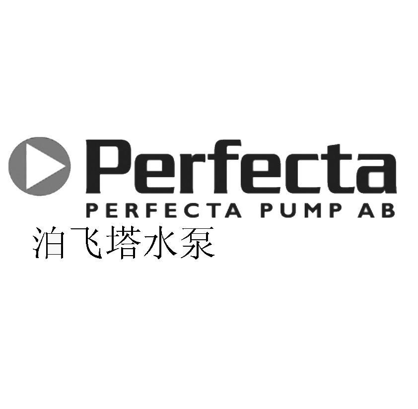 泊飞塔水泵 perfecta perfecta pump ab商标注册申请受理通知书发文