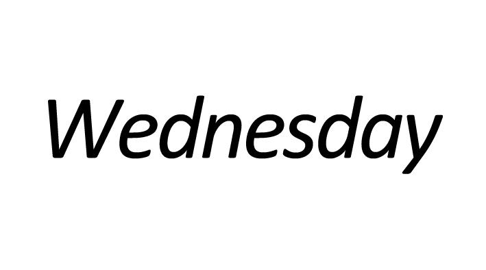  em>wednesday /em>