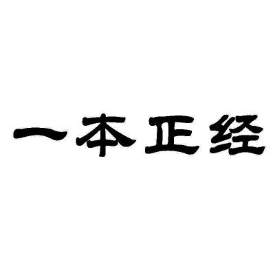 一本正经的意思文字图片