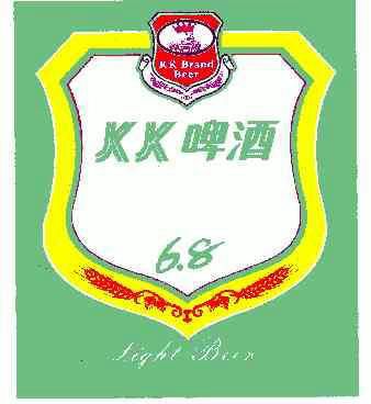 kk啤酒;kk em>brand/em beer;light beer;6 em>8/em>