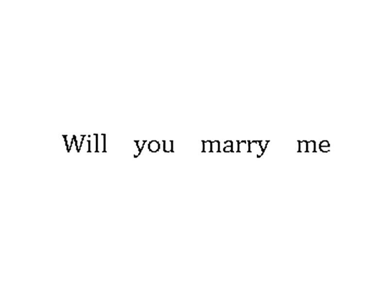 will em>you /em> em>marry /em> me