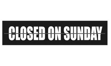closed on sunday