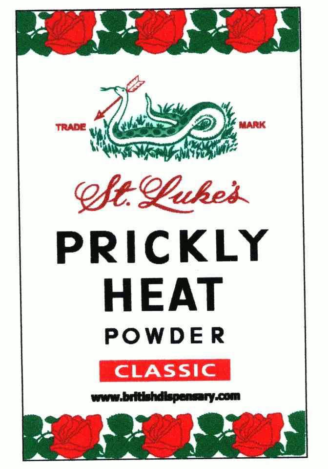 prickly heat; em>powder /em>; em>classic /em>;st.lukes