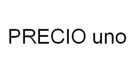  em>precio /em> uno