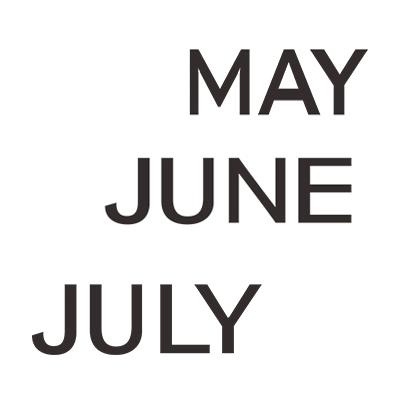  em>may /em>  em>june /em> july
