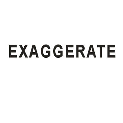 exaggerate                                