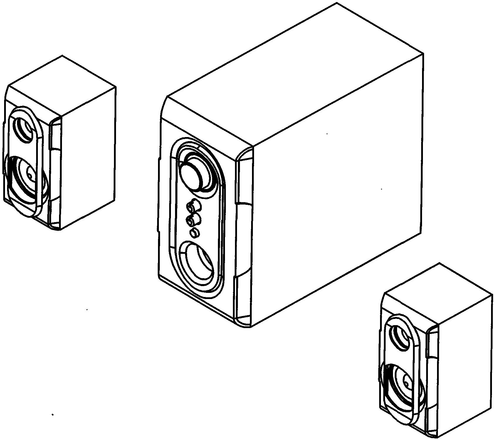 组件2为多个,其外观设计相同,在本套产品中为成套出售,故只提供组件2