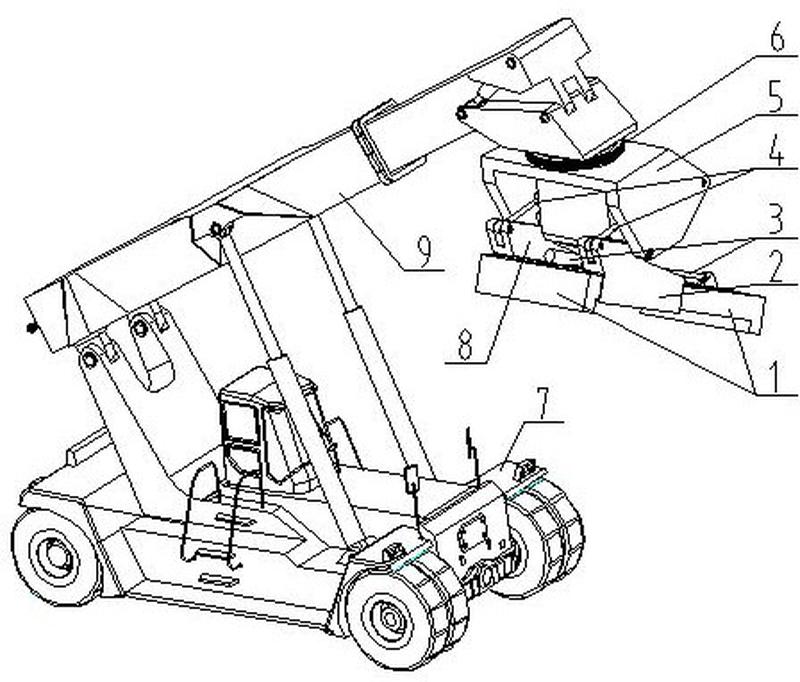 具有垂直翻转功能的正面吊运起重机