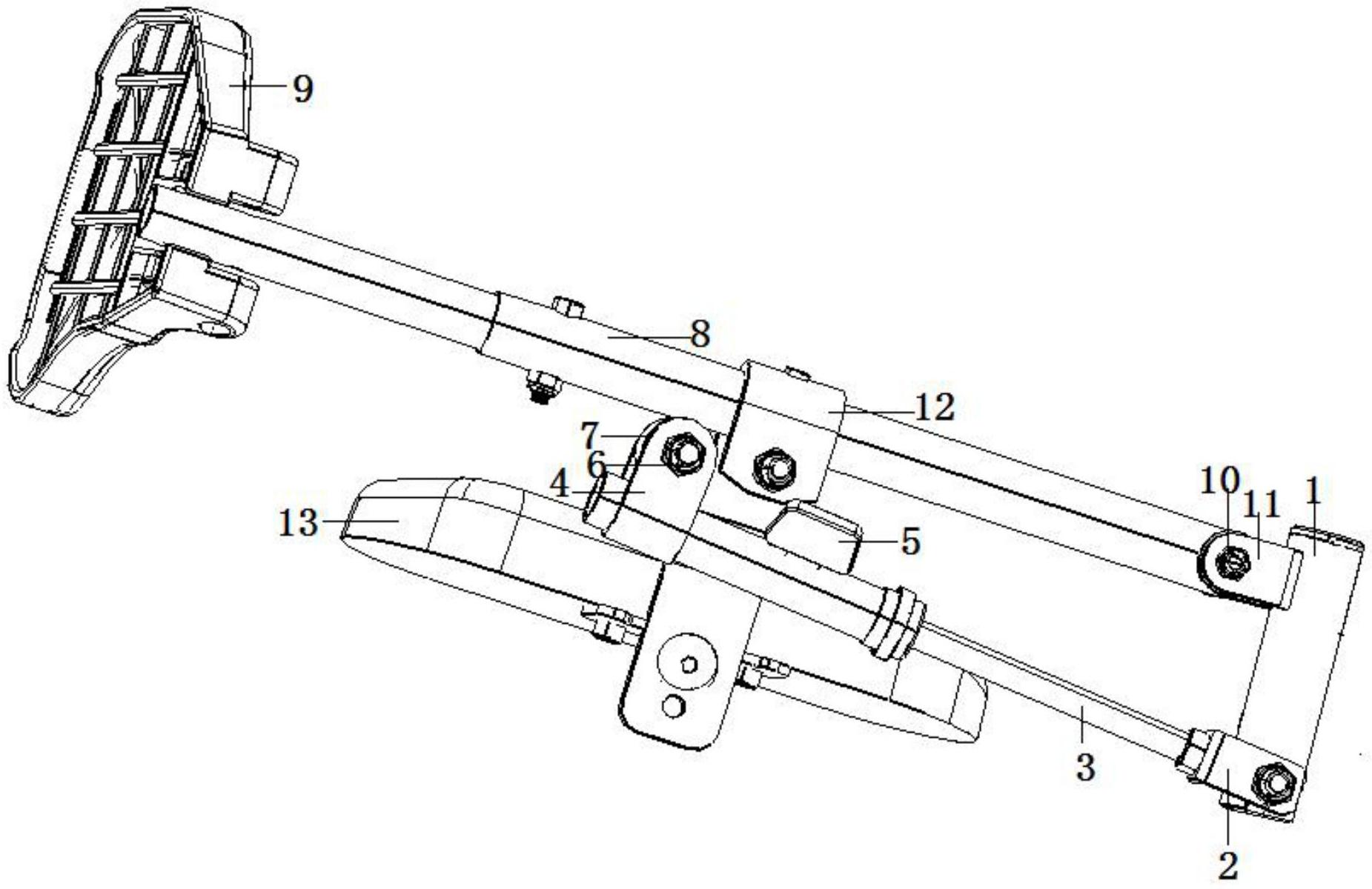 一种轮椅跨脚伸缩杆调节机构-爱企查