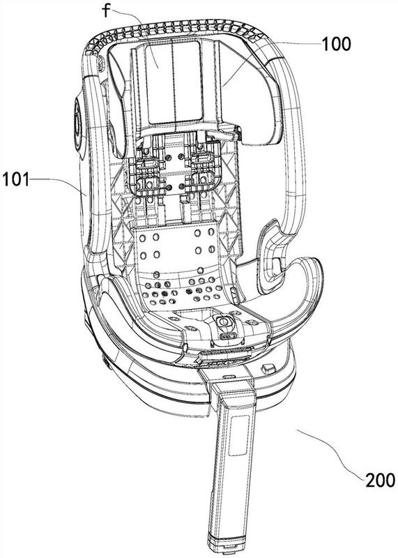 头枕组件;安全座椅包括椅座和椅体,头枕组件可升降地设于椅体的椅背上