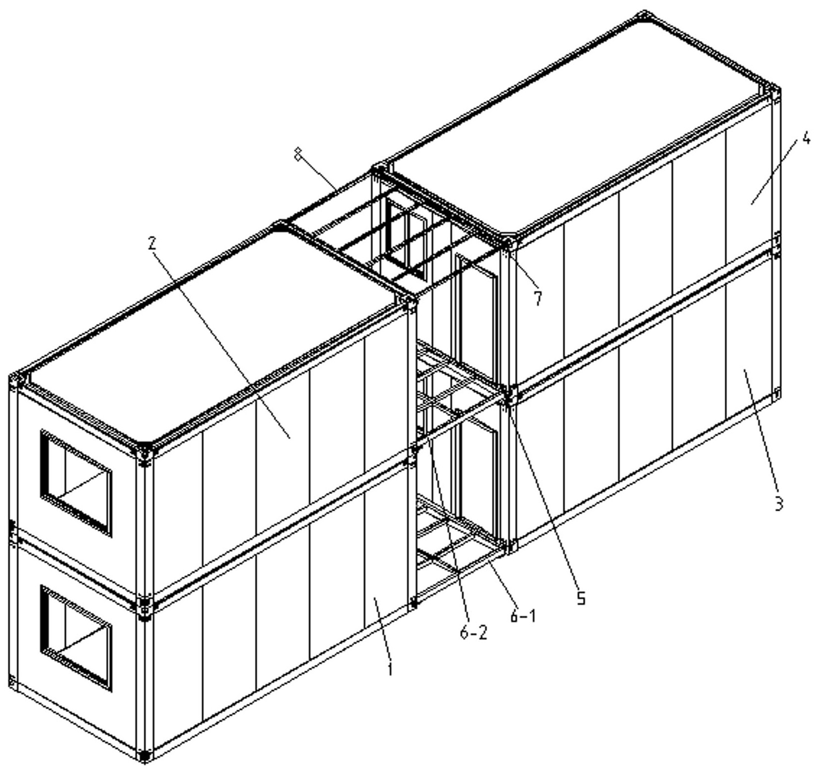 一种带内走廊的装配式房屋-爱企查