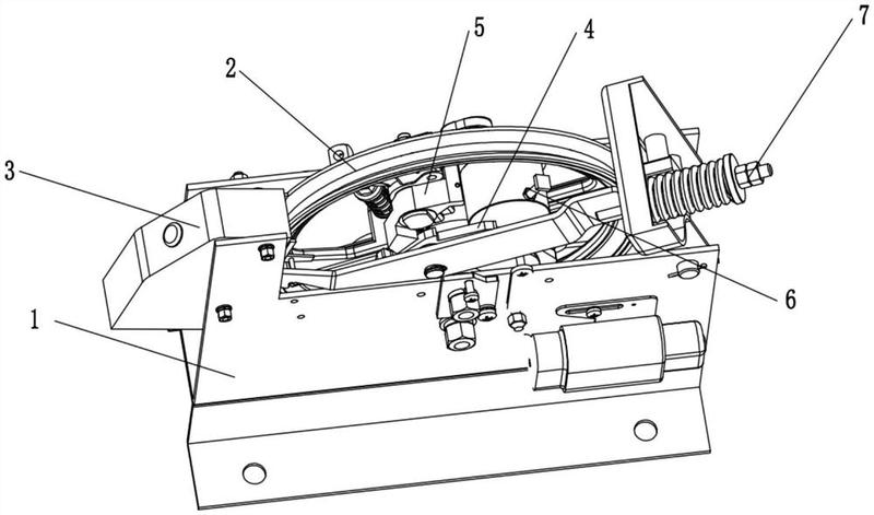 种电梯限速器,包括机架(1),限速器绳轮(2),触发器(3),棘轮(4),棘爪(5)
