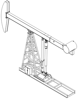 油井抽油机简笔画图片