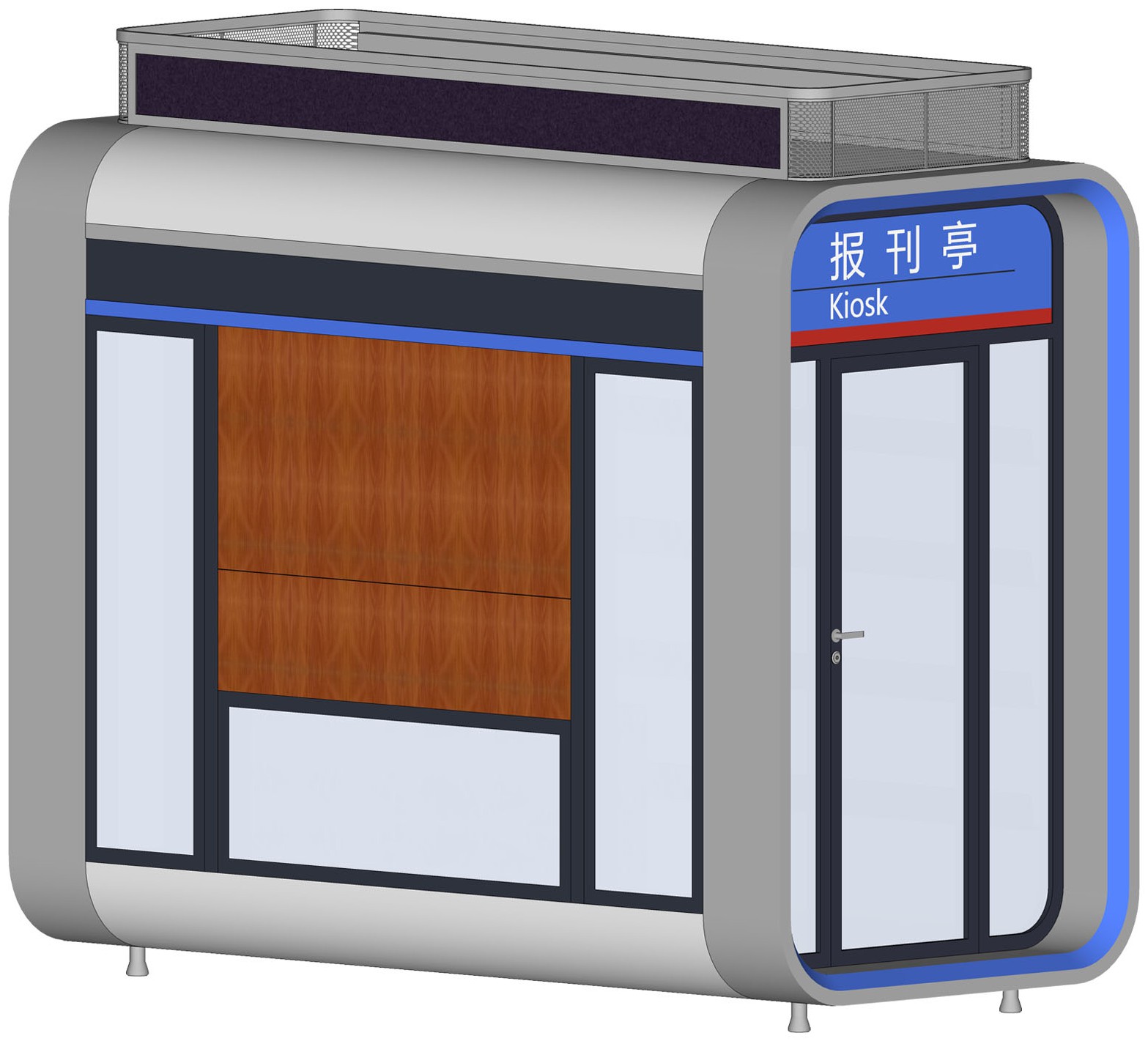 摘要附图摘要1.本外观设计产品的名称报刊亭.2.