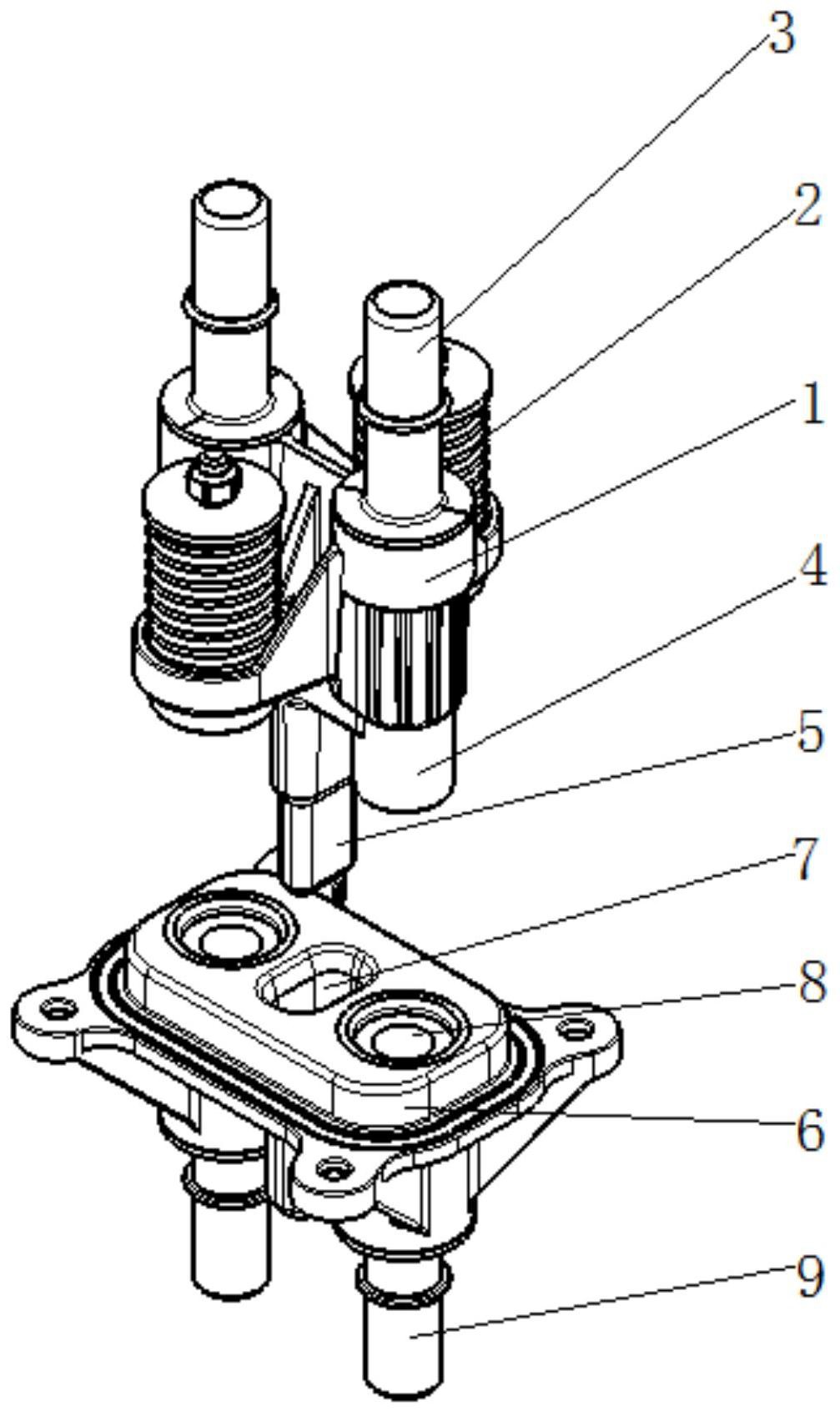其中,该插头包括安装架(1),浮动机构(2)和第一接头(4);所述浮动机构(2