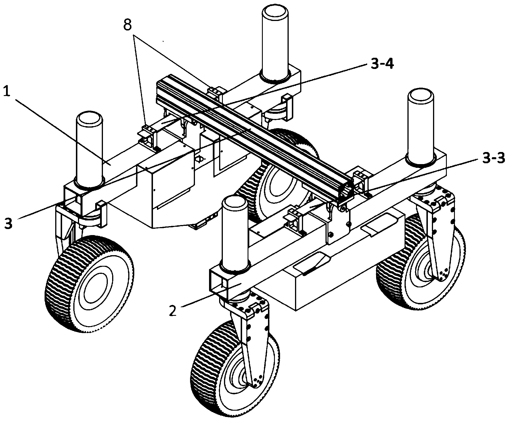 一种基于四轮全动的非独立自适应农用机器人底盘-爱企查