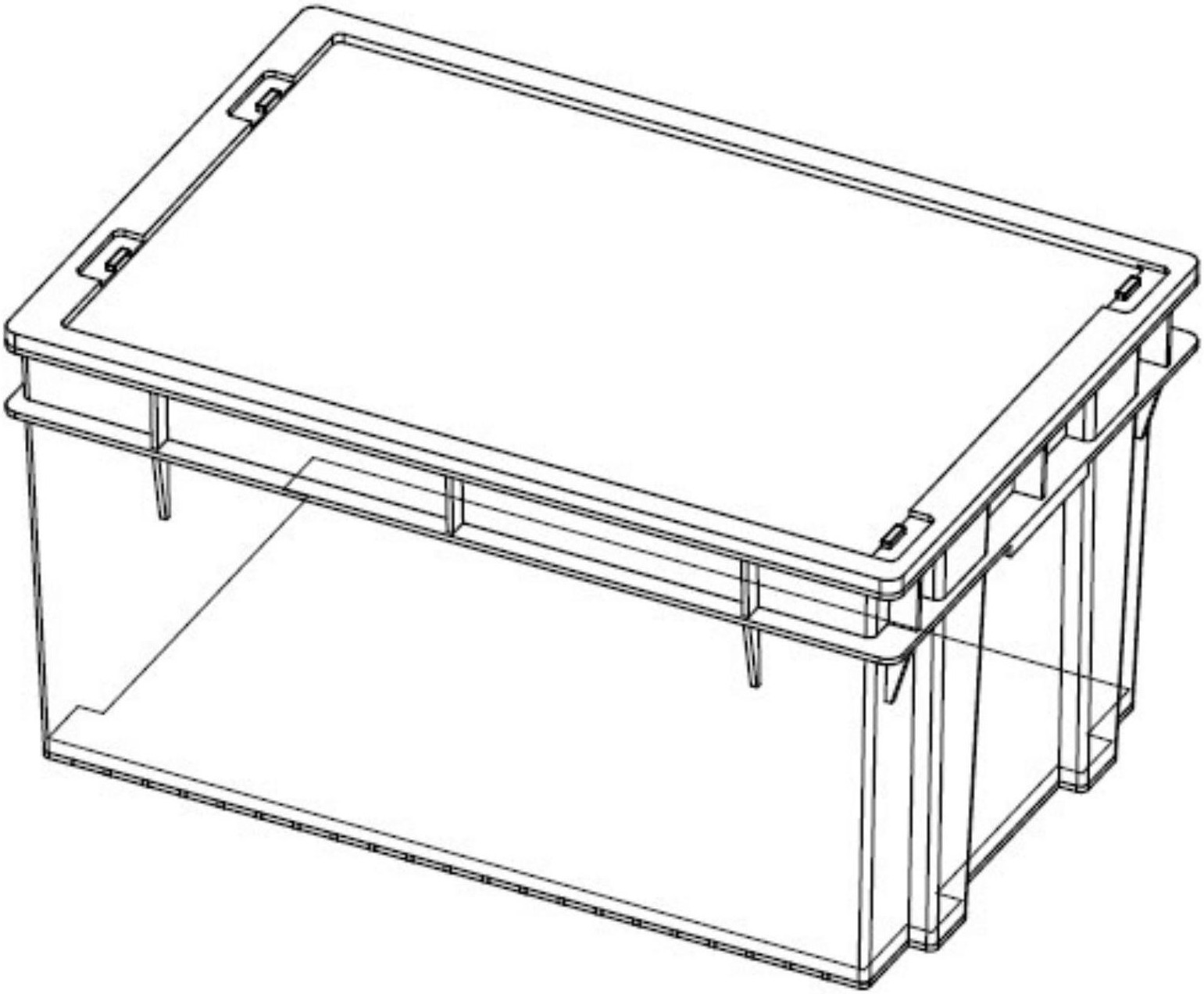 摘要附图摘要一种周转箱,包括箱体和箱盖,在周转箱上设置有用于套叠的
