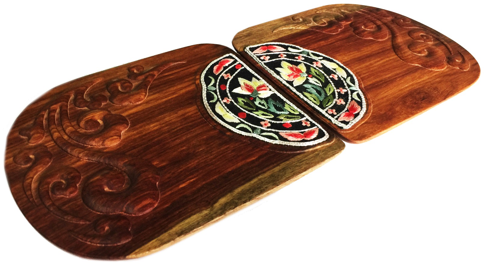 摘要附图摘要1.本外观设计产品的名称:苏绣茶盘(3);2.