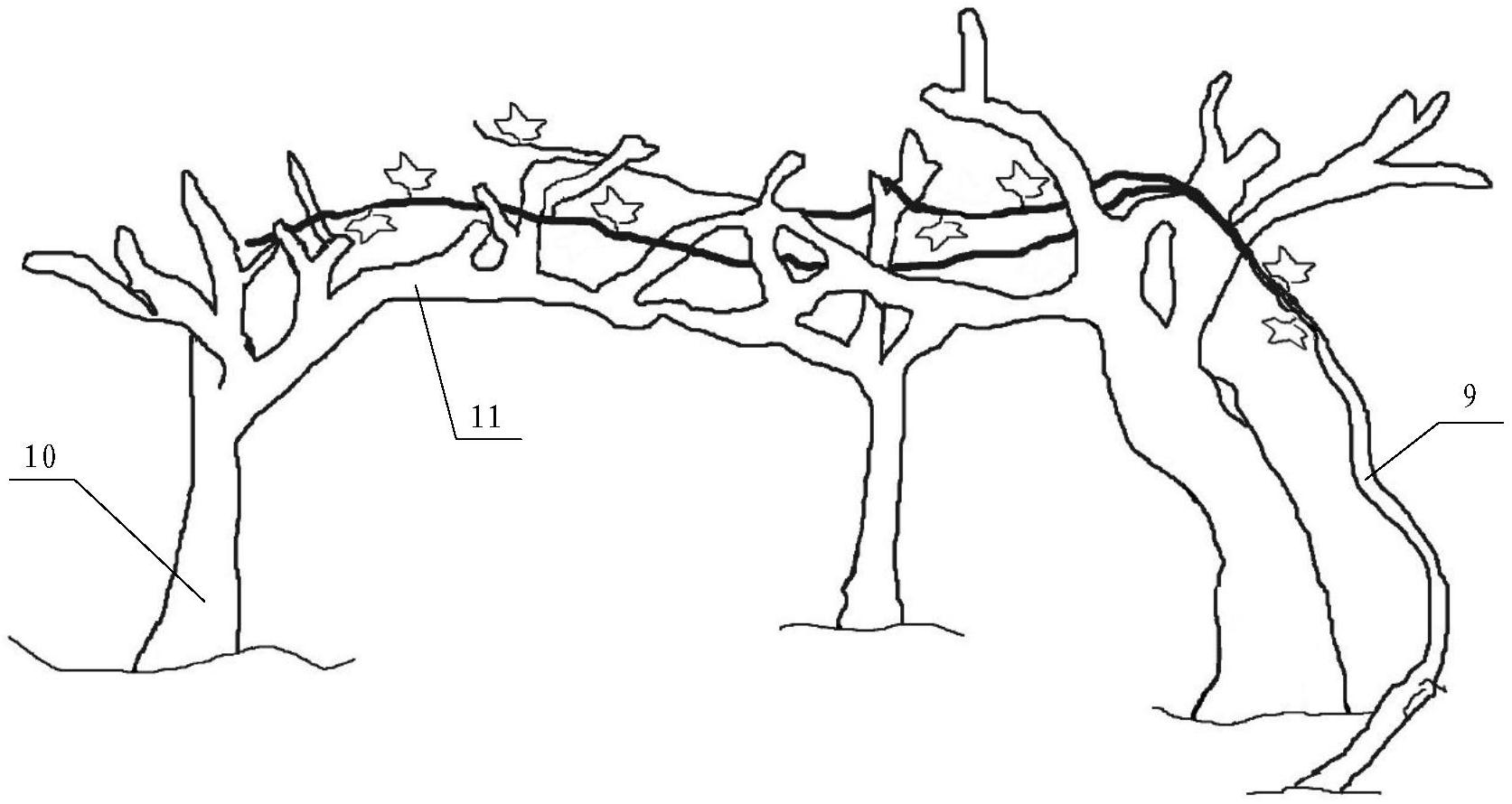 一种拟木仿真树形景观葡萄架