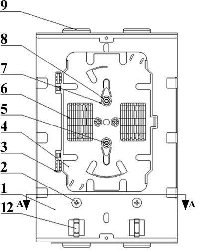 光纤接头固定于集纤盘上;电气连接装置,用于光缆中金属构件的电气连通