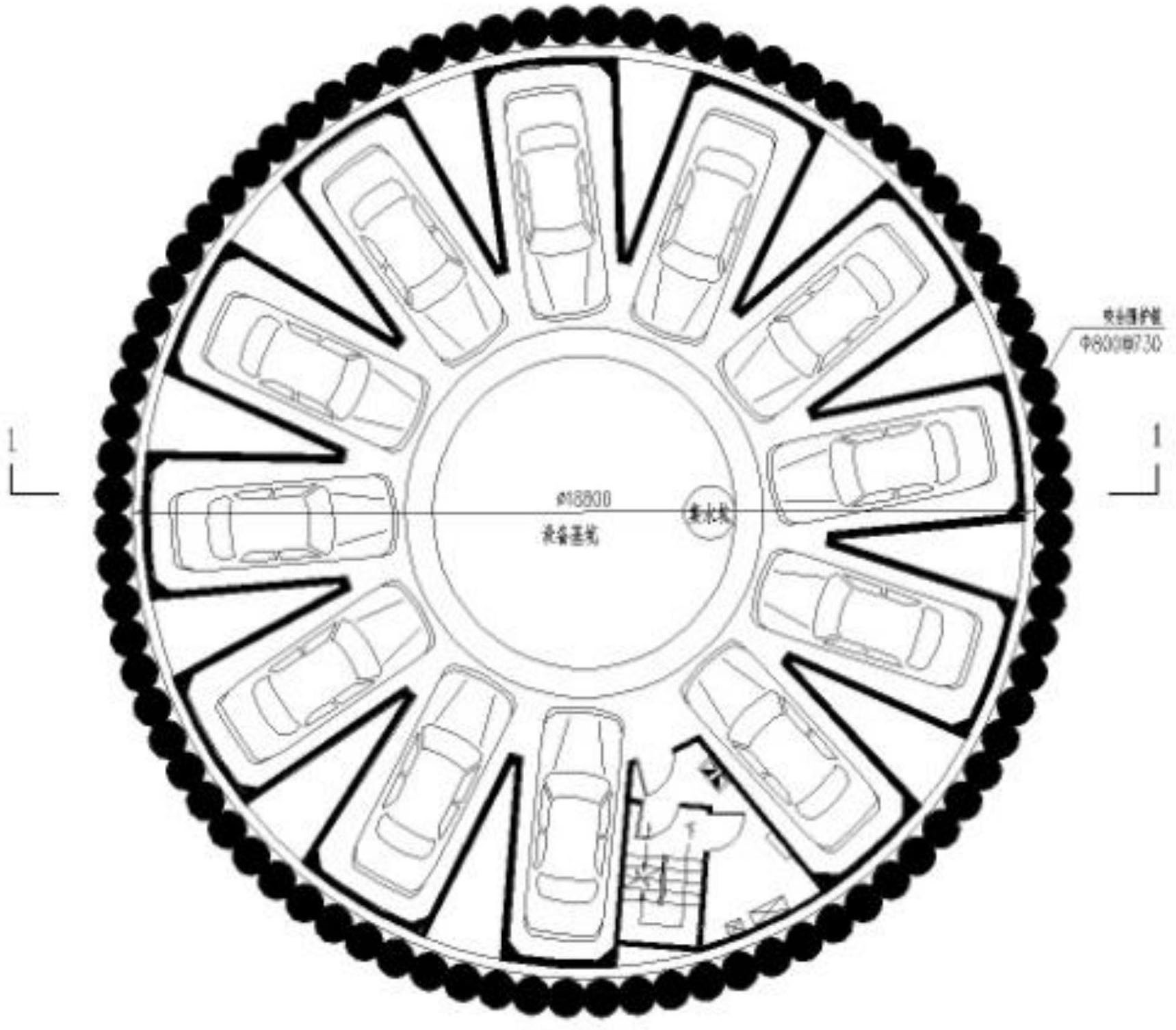一种地下圆形停车库