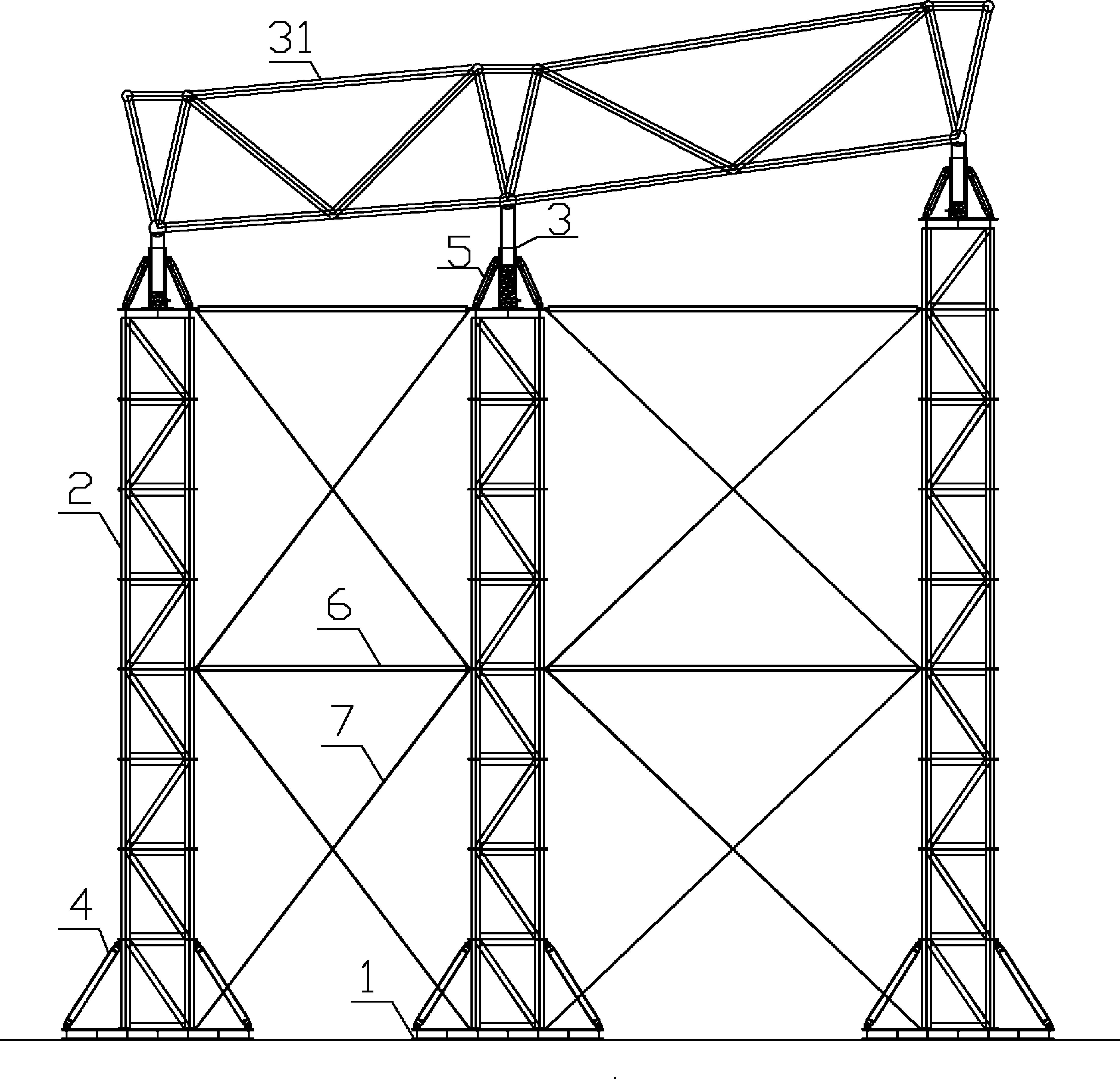 一种钢桁架安装和卸载的组装式可调节支撑结构-爱企查