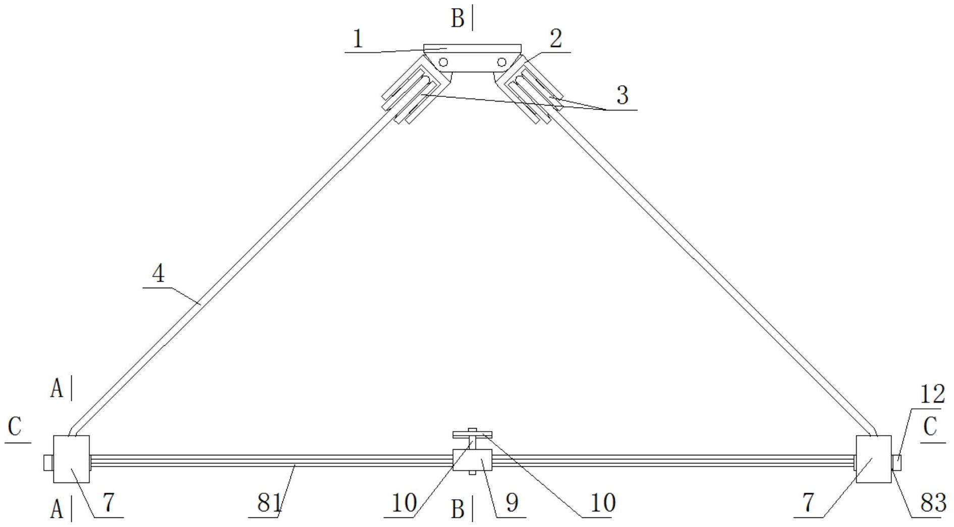 铰接有滚轮座,所述滚轮座的底部滚动连接有滚轮,所述滚轮连接有吊索