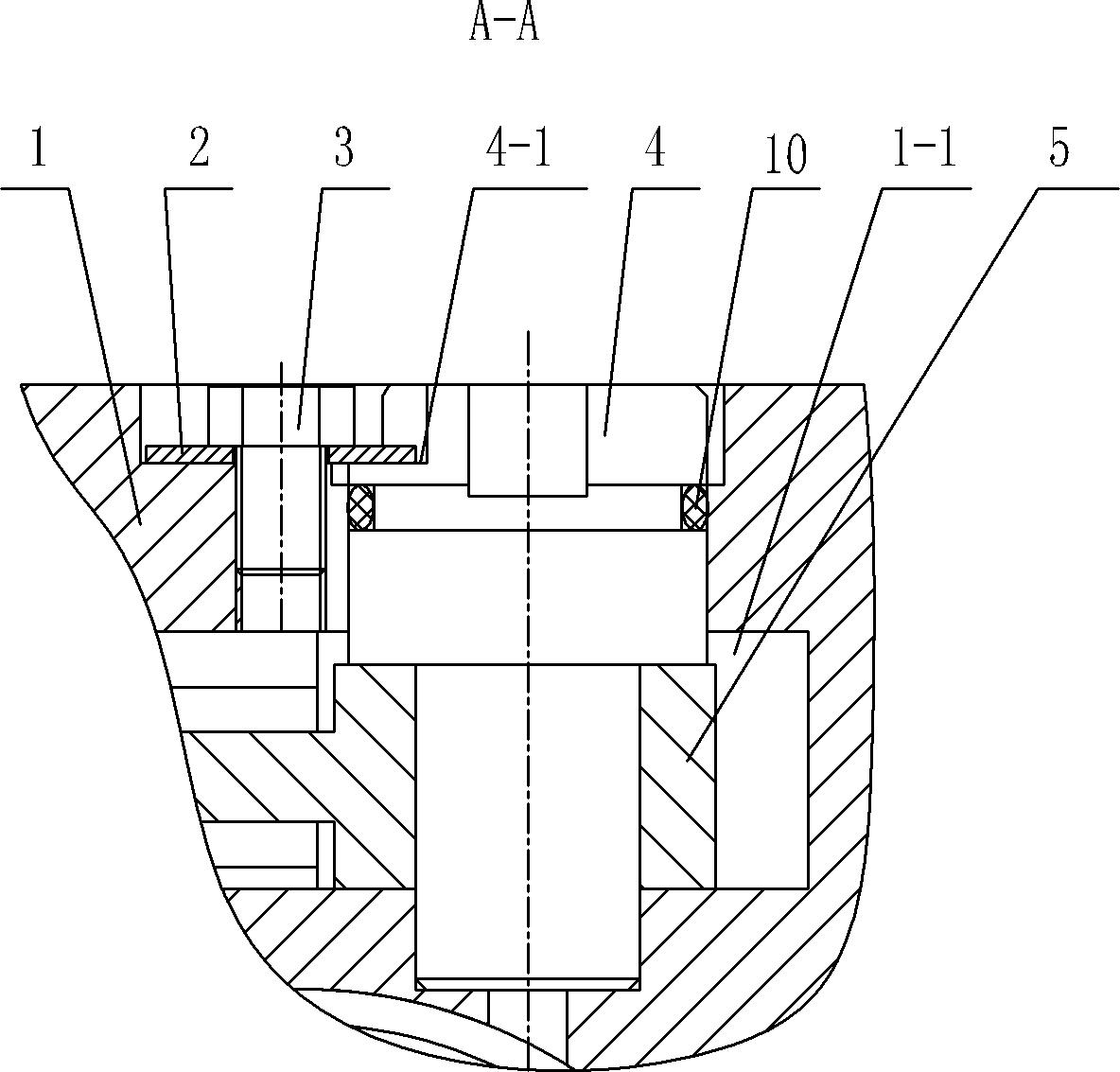 缸体内安装有凸轮,安装在制动缸体上的铰接轴穿在凸轮一侧的铰接孔内