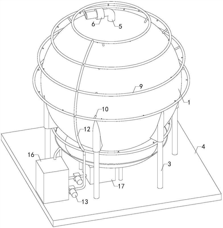 摘要附图摘要本实用新型涉及球形储罐的技术领域,特别是涉及一种双相