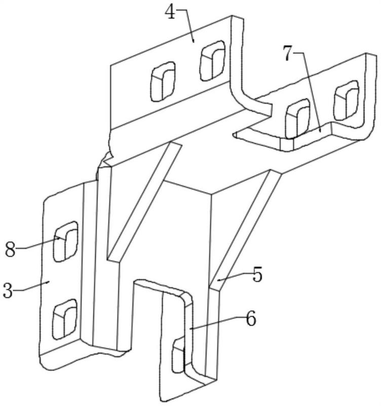 所述第一连接头以及第二连接头的连接处设有加强筋,且所述第一连接头