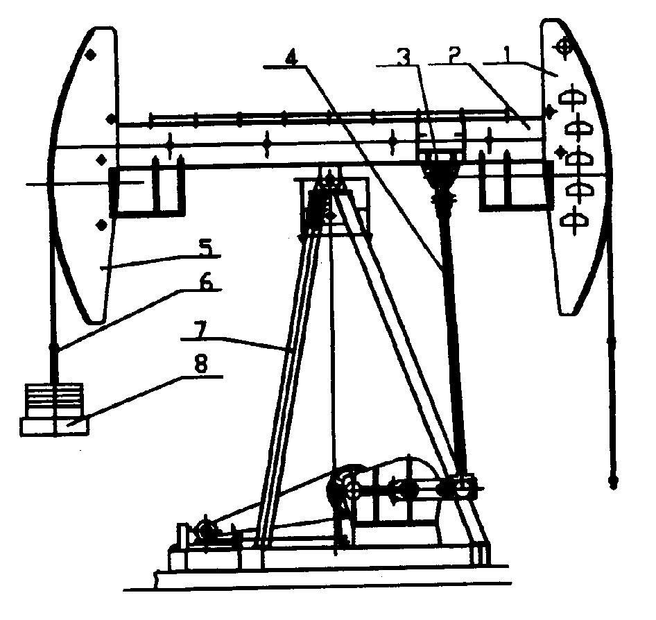 油井抽油机简笔画图片