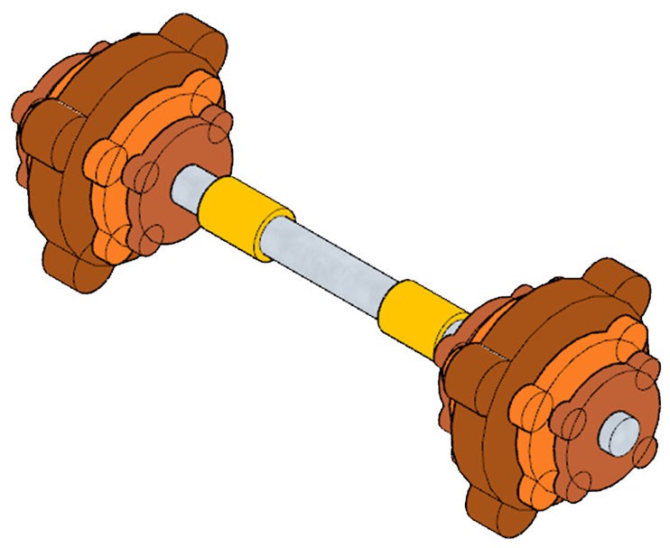 摘要附图摘要1.本外观设计产品的名称杠铃(体育).2.