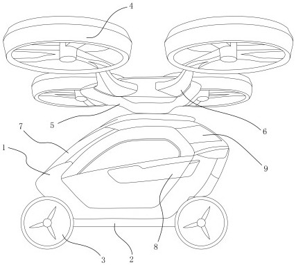 一种垂直起降的飞行汽车