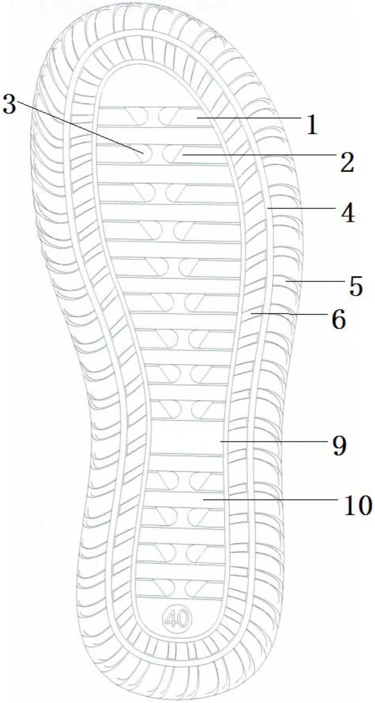 一种草编纹理防滑鞋底