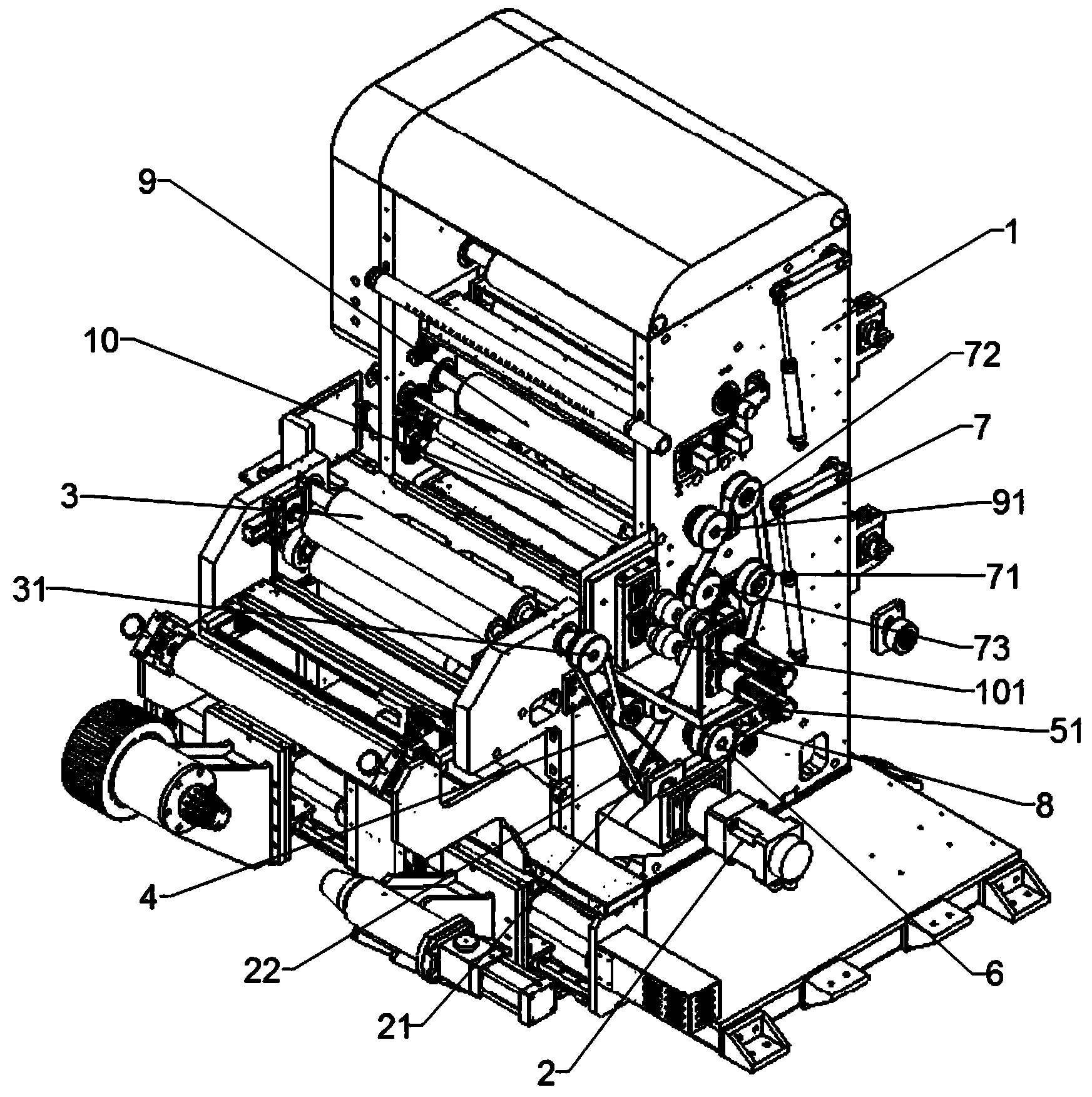 一种电池分切机多辊同步传动结构-爱企查