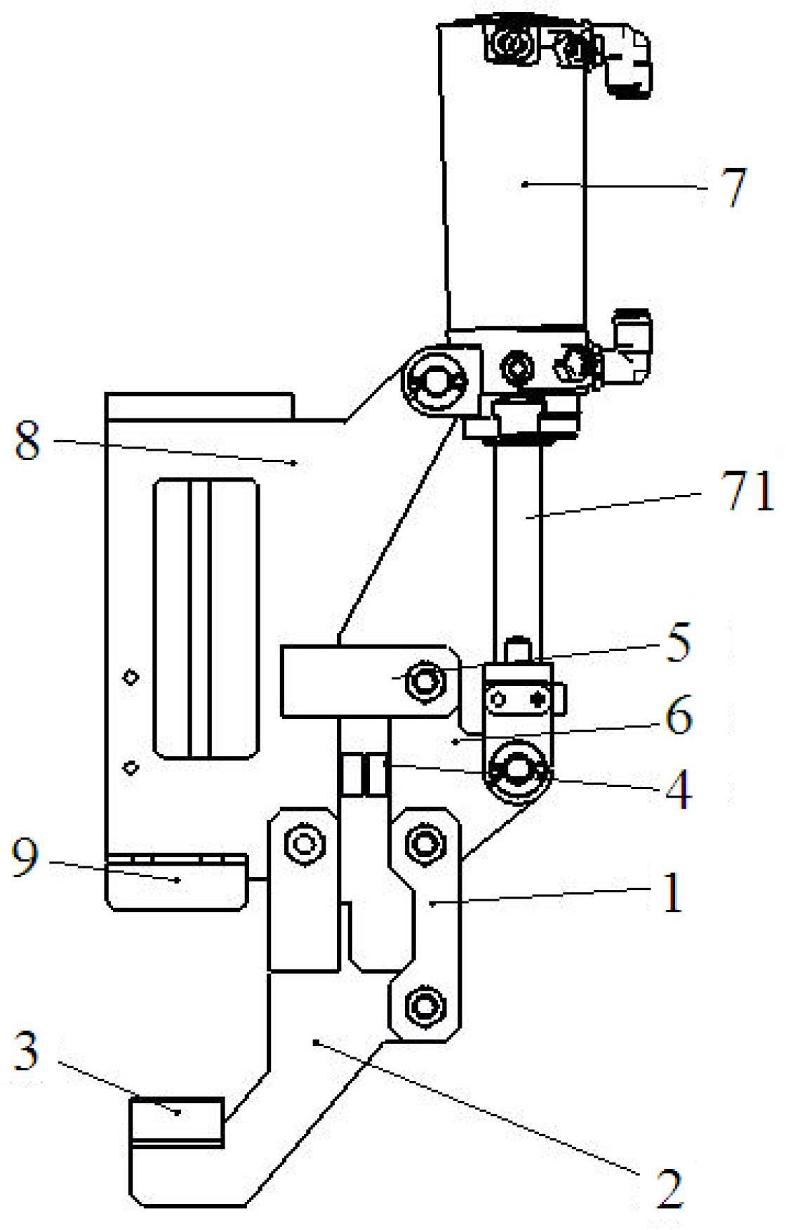 摘要附图摘要本实用新型涉及一种线性缸机械式自锁夹紧机构,包括气缸