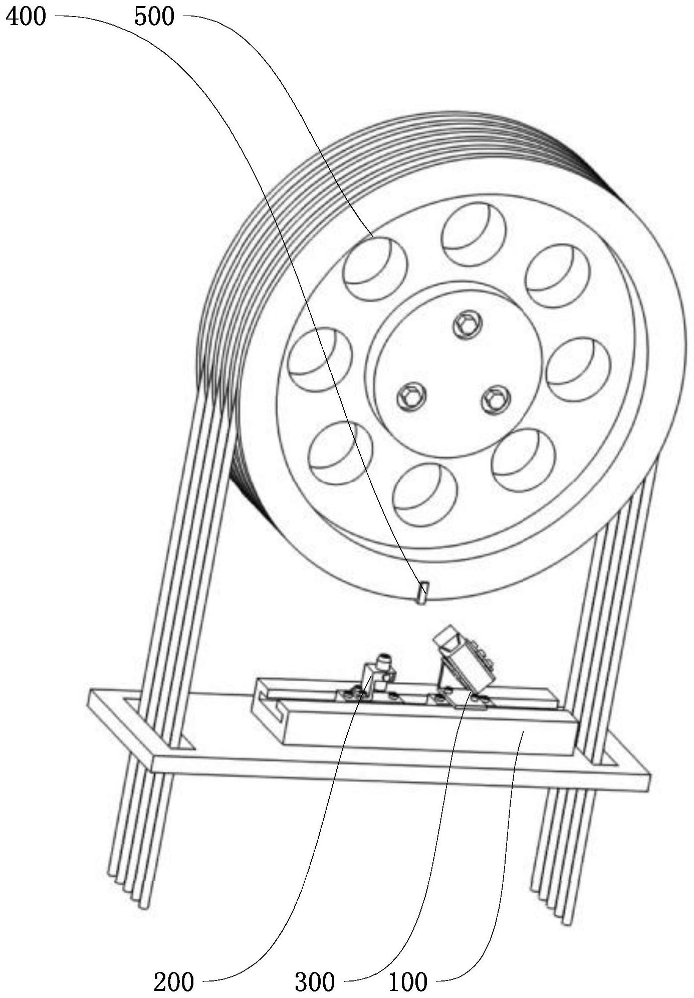 一种电梯曳引轮轮槽三维尺寸检测装置