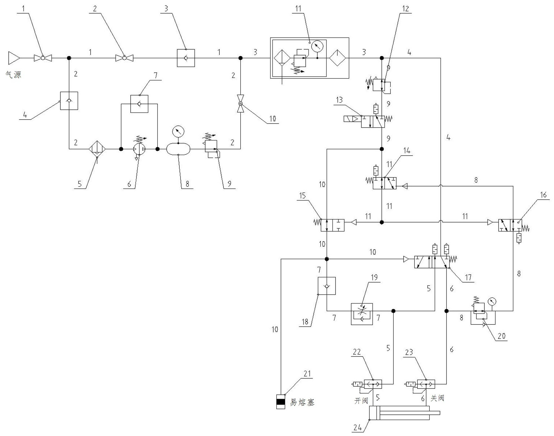 阀门气动执行器原理图图片