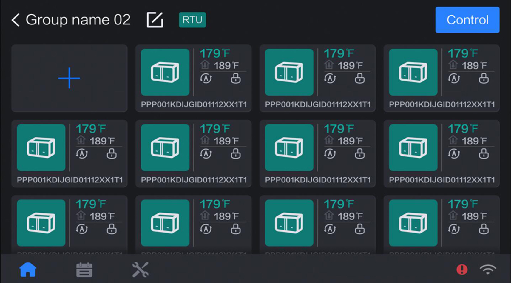 显示屏幕面板的设备控制页图形用户界面-爱企查