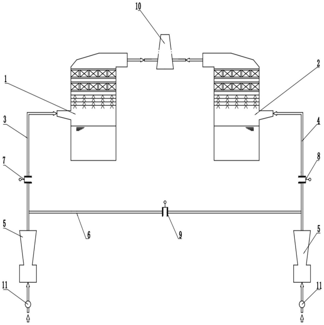 和第二脱硫机构,所述第一脱硫机构通过第一连接管路与除尘烟道连通,所
