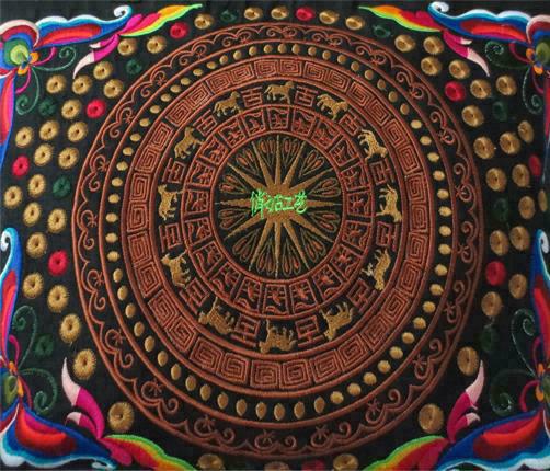 摘要附图摘要1.本外观设计产品的名称:苗绣靠垫;2.