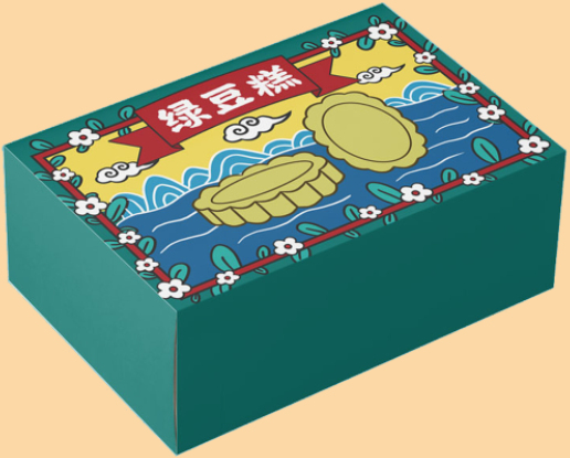 摘要附图摘要1.本外观设计产品的名称包装盒(绿豆糕).2.